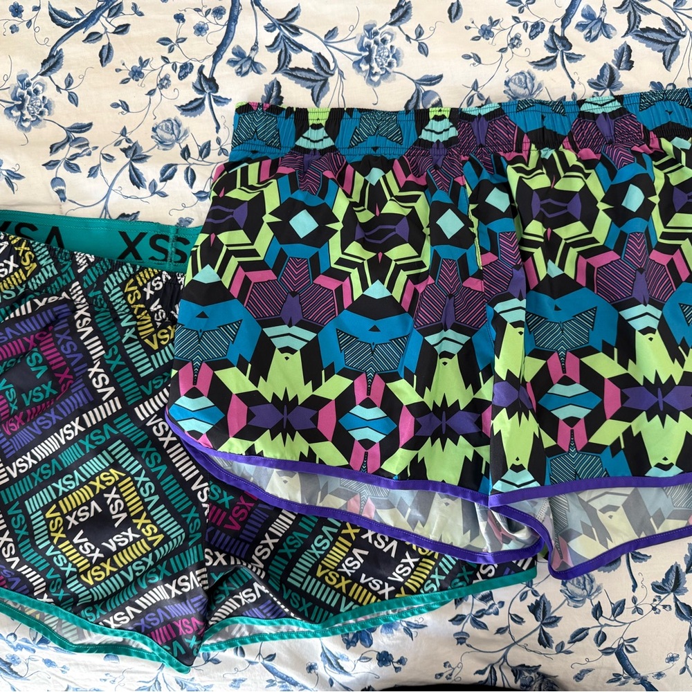 Victoria's Secret Blue and Green Geometric Shorts
